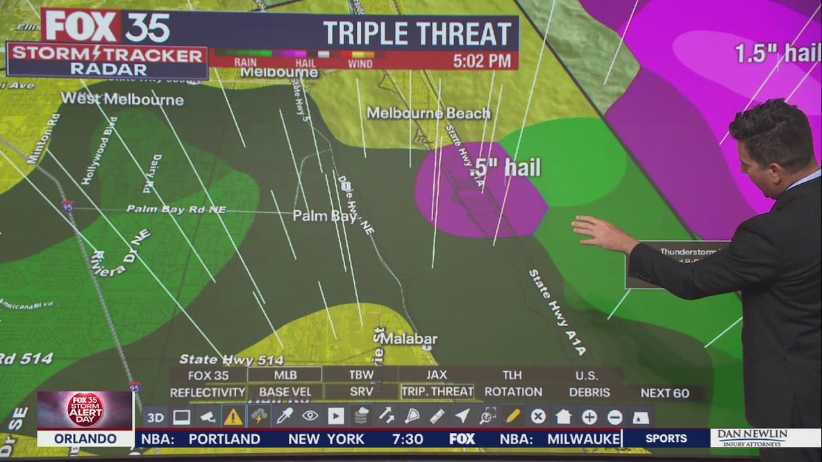Severe weather delivers hail to Central Florida